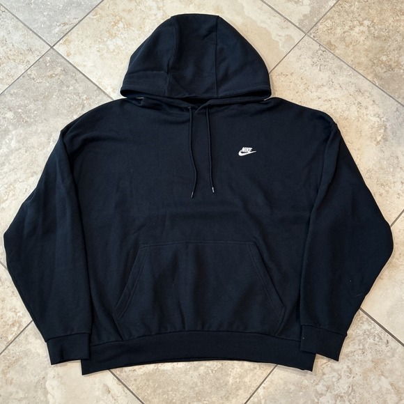 Nike Other - Nike Club FT Oversized Pullover Hoodie Mens Medium Black Sportswear HJ1816-010